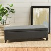 TiramisuBest Square Ottoman, Olive Green, Corduroy - Olive Green Fabric, Plywood Entryway Bench, 30.5"L x 30.5"W x 17.0"H - 2 of 4