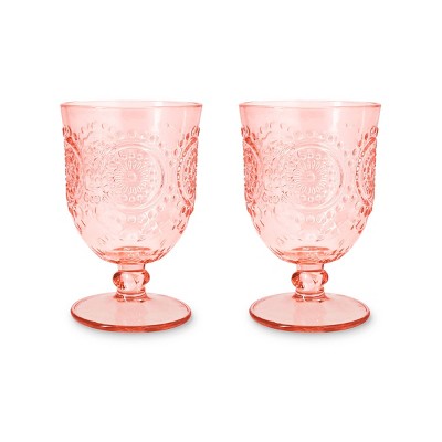 10.14 fl oz 2pk Drinking Glass Set Pink - Bullseye's Playground™
