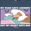 Women's - Disney - Head Says Laundry, Heart Says Nap Fitted Graphic T-Shirt - 2 of 3