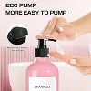 LunaLulinlk Glass Shampoo and Conditioner Dispenser, Pink Shower Soap Dispenser Bottles with Labels, Wash Dispensers - 3 of 4