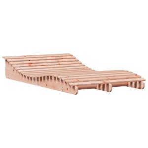vidaXL Sun Lounger Patio Outdoor Chaise Lounge Daybed - Solid Douglas Wood - S-Shaped Ergonomic Design - 80.7" x 43.3" x 12.4" - Brown - 1 of 4