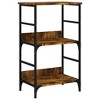 CLIHOME 3-Tier Decorative Bookshelf Open Display Shelves Storage Rack Metal Frame - 4 of 4