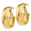 Black Bow Jewelry 7.5mm Polished 14k Yellow Gold Oval Hoop Earrings, 23mm (15/16 Inch) - 2 of 4