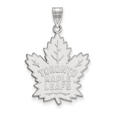 Black Bow Jewelry 10k White Gold Toronto Maple Leafs NHL Extra Large Pendant
