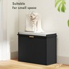 Shoe Storage Bench with Padded Seat Cushion and Flip-Drawer, Entryway Bench, Shoe Cabinet, 24.4x10.2x18.7 Inches - 4 of 4