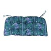 Northlight 3pc Blue and Green Floral Tufted Wicker Furniture Outdoor Patio Cushions 41" - 3 of 3
