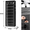 Coucheta 9-Tier Shoe Rack Organizer - Space Saving Storage Cabinet with Dustproof Cover & Side Pockets (24"x12"x63", Black) - 2 of 4