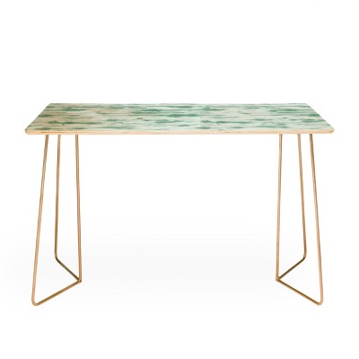 Jacqueline Maldonado Stratus Sage Desk with Gold Aston Legs - Deny Designs