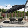 PURPLE LEAF 10ft Patio Umbrella Outdoor Square Double-Top Aluminum Umbrella Cantilever Patio Umbrella for Garden Deck Pool Patio - 2 of 4