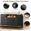 Acekool 8-Drawer White Dresser with Power Outlet and USB Ports, Large Bedroom Chest with Deep Drawers and Modern Gold Handles - 3 of 4