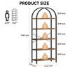 EcoSummer 5-Tier Arched Bookcase 71" Freestanding Open Display Bookshelf, Metal Frame High Book Shelves for Bedrooms, Living Rooms, Offices, Brown - 2 of 4