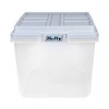 Hefty 72qt Clear Hi-Rise Storage bin with Stackable Lid Gray - image 3 of 4