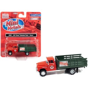 1957 Chevrolet Stakebed Truck Red "Texaco - Marfak Lubrication" 1/87 (HO) Scale Model Car by Classic Metal Works - 1 of 3