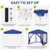 Instant Pop-Up Canopy Tent with Removable Mosquito Netting & 2 Zipper Doors, Portable Outdoor Shelter - Includes Wheeled Carry Bag - 4 of 4