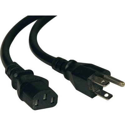 Tripp Lite Heavy-Duty Computer Power Cord - 14AWG 15A (NEMA 5-15P to IEC-320-C13) 10-ft.