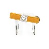 DIPHDA Luxury Pet Collar Charm Set – Durable Eco-friendly Vegan Cactus Leather Collar w/ White Howlite Crystal Charm - Yellow/ Orange - 3 of 3