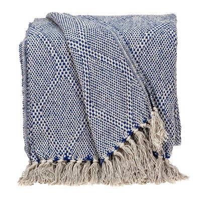 Parkland Collection,Kora Transitional Blue 52" X 67" Woven Handloom Throw