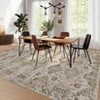 Washable Neutral Area Rug Boho Vintage Floral Retro Geometric Non Slip Low Pile Carpet for Living Room Bedroom - 3 of 4
