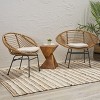 Gulches Set of 2 Engle Outdoor Woven Patio Chair with Cushions for Patio, Outdoor, Garden, Poolside - 3 of 4