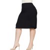 Plus A-Line Elastic Waist Knee Length Skirt - 24seven Comfort Apparel™ - 2 of 4