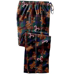 KingSize Men's Big & Tall Novelty Print Flannel Pajama Pants - 1 of 4