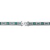 Guili Sterling Silver White Gold-Plated Tennis Bracelet with Colored CZ in Green, Blue, or Red—Radiant, Sophisticated, and Perfect for Any Look. - 2 of 3