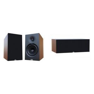 Elac Debut 3.0 Walnut 6.5 Inch Book Shelves And 6.5In Center Channel - 1 of 4