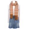 INSPIRE CHIC Women's Colorful Plaid Blended Cashmere Fringe Winter Warm Scarves 1Pc - 2 of 4