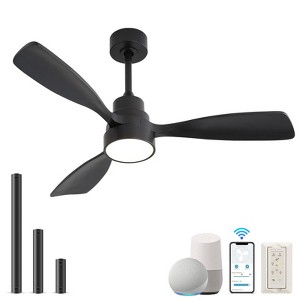 Sofucor 48 Inch Smart Ceiling Fan with Lights and Remote/APP Control Work with Alexa/Google Low Profile Ceiling Fan for Indoor Outdoor Bedroom - 1 of 4