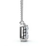 Pompeii3 3/4Ct Emerald Cut Diamond Halo Pendant 14k Gold 18" Necklace Lab Created EF/VS - 2 of 4