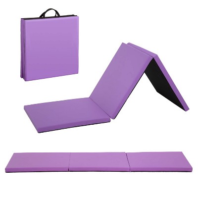 FDW Yoga Arts Mat Gymnastics Mat Wrestling Mat Tumbling Mat Gym Mat Folding Gymnastic Mat hick PU Leather Exercise Mat