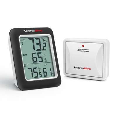 ThermoPro TP60SW Digital Hygrometer Indoor Outdoor Thermometer Wireless Temperature and Humidity Gauge Monitor Room Thermometer
