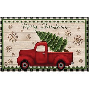 Briarwood Lane Doormat 30x18 Indoor Outdoor Merry Christmas Pickup Truck For Christmas Doormat - 1 of 4