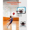 VEVOR Kids Basketball Hoop:Mini over-the-door hoop with electronic scoreboard,music,LED lights,and scoring functions.Fun indoor basketball for kids 3+ - 2 of 4