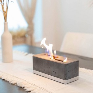 FlIKR XL Personal Rectangular Outdoor Tabletop Fireplace Silver - 1 of 4
