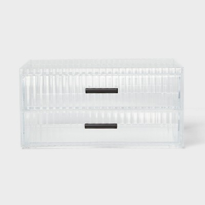 Clear Ribbed Acrylic Stacking Drawers - Threshold™