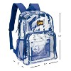 Lee Small Clear Backpack for Women Men Girl Boy, Water-Resistant Clear Bags for School Travel Stadium Concert, 11 x 5 x 16 Inches - 2 of 4
