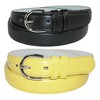CTM Women's Leather 1 1/8 Inch Dress Belt (Pack of 2 Colors) - 4 of 4