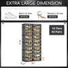 Kumasinova 6/8/10 Tiers Foldable Shoe Storage Cabinet with Clear PET Doors,Plastic Stackable Shoe Box,Shoe Organizer for Entryway,Living Room,Closet - 2 of 4