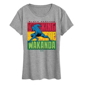 Women's - Marvel - Black Panther King of Wakanda Short Sleeve Graphic T-Shirt - 1 of 4