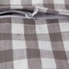 4pk 18"x18" Gingham Buffalo Check Assorted Square Throw Pillow Covers Gray/White - Design Imports - 4 of 4