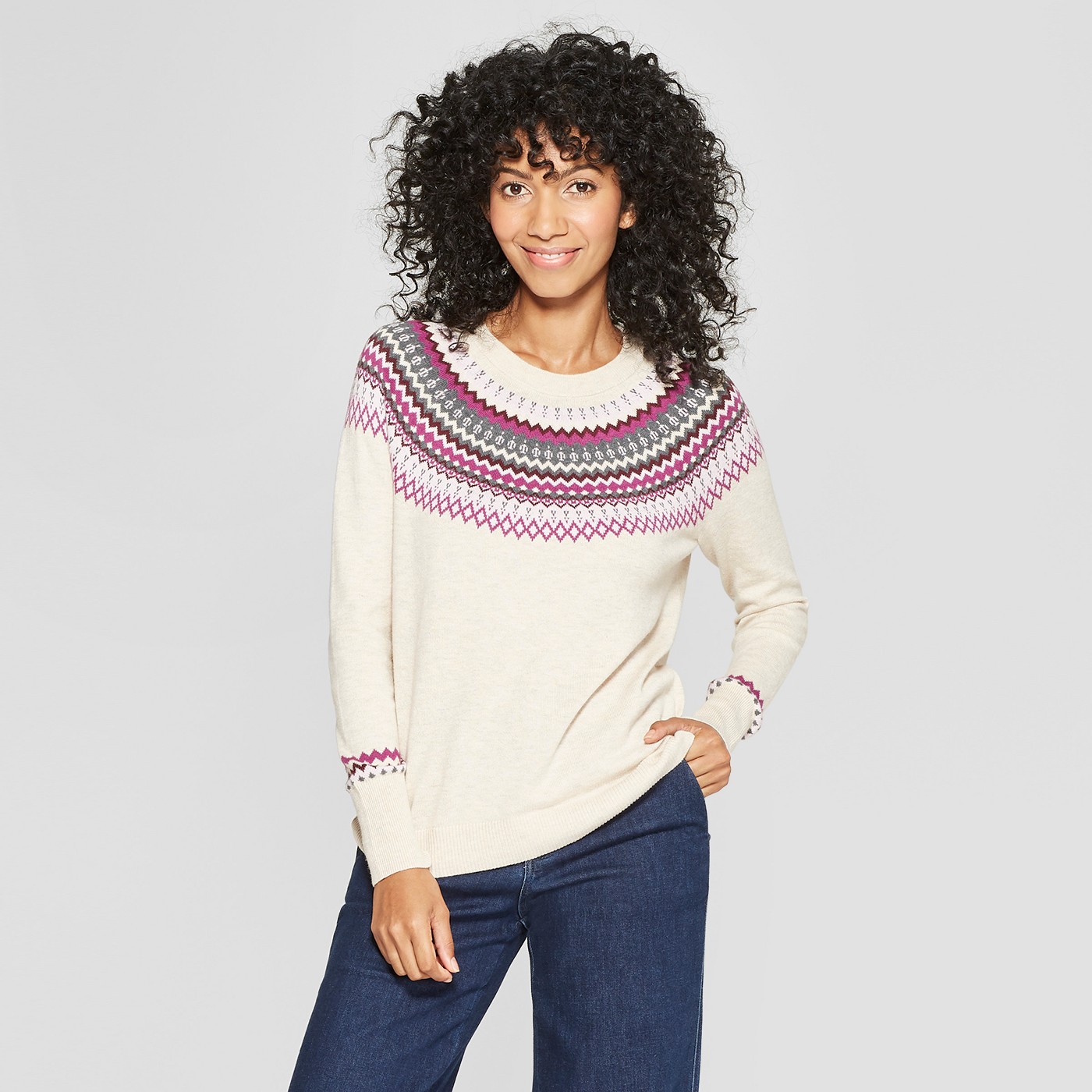 Women's Fair Isle Pullover Sweater - A New Dayâ„¢ - image 1 of 3