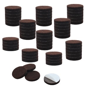 Unique Bargains Felt Self-stick Non-slip Anti-scratch Round Furniture Floor Pads 60 Pcs - 1 of 3