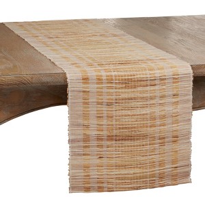 Saro Lifestyle Striped Water Hyacinth Runner - 1 of 4