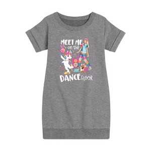 JoJo Siwa Meet Me On The Dance Floor Graphic Short Sleeve Fleece Dress - Heather Grey - 3T - 1 of 3