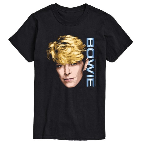 David Bowie Head Portrait Short Sleeve Graphic T-shirt - Black - Lg Big ...