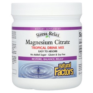 Natural Factors Magnesium Citrate, Tropical Drink Mix, 8.8 oz  (250 g) - 1 of 2