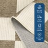 Area Rug, Modern Checkered Rug for Living Room, Non Slip Washable Rugs for Bedroom, Distressed Indoor Carpet, Low Pile Area Rug - 2 of 4