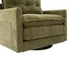 PAGED Swivel Accent Chair, Thick Padded Barrel Chair with Metal Base, Comfortable Single Sofa Chair for Living Room, Study - 3 of 4