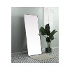 Elegant Lighting Soft Corner Metal Rectangle Full Length Mirror 32x72 Inch in Silver - 3 of 4
